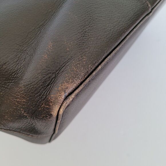 BURBERRY Tote Handbag Purse Bag Geniue Leather Medium Nova Check Lining Brown - Picture 13 of 13